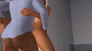 A hot 3D hunk is fucking this sexy tied up studs ass porn video