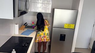 Busty stepmom Leyne Rodriguez and stepson shared bed and have sex. porn video